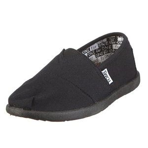 Toms Black Canvas Classic Youth Kids ALPRG